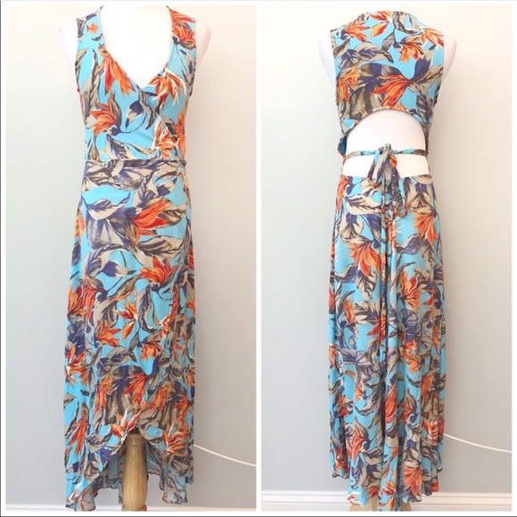Lulus Small Wrap Dress Floral - Picture 2 of 8